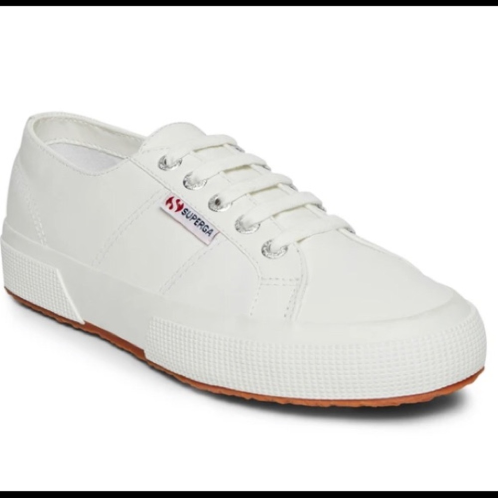 Superga, white leather sneaker size US 7, EU 37.5